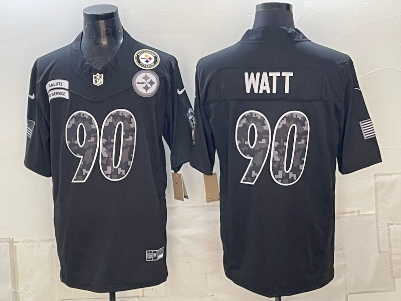 2026 Men Pittsburgh Steelers #90 Watt black Limited Nike NFL Jersey 101602